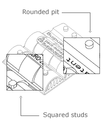 Our closure system meshing square ended slots with rounded studs make sure that closing is firm and secure